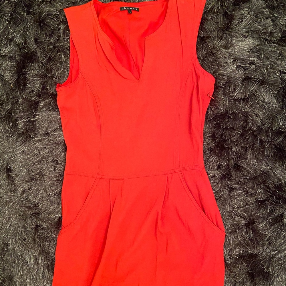 Theory red dress